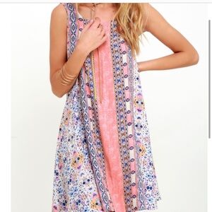 Lulus patterned mini dress
